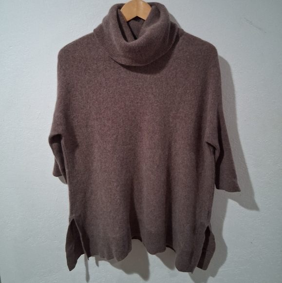 ANTONIO MELANI Cashmere Sienna Brown Cowl Neck Sweater - Picture 6 of 12